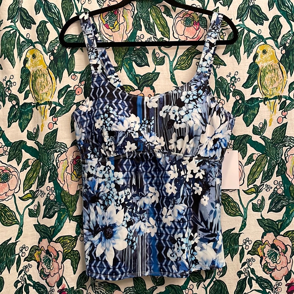 NWT Swimsuits For All Floral Tankini Swimsuit Top